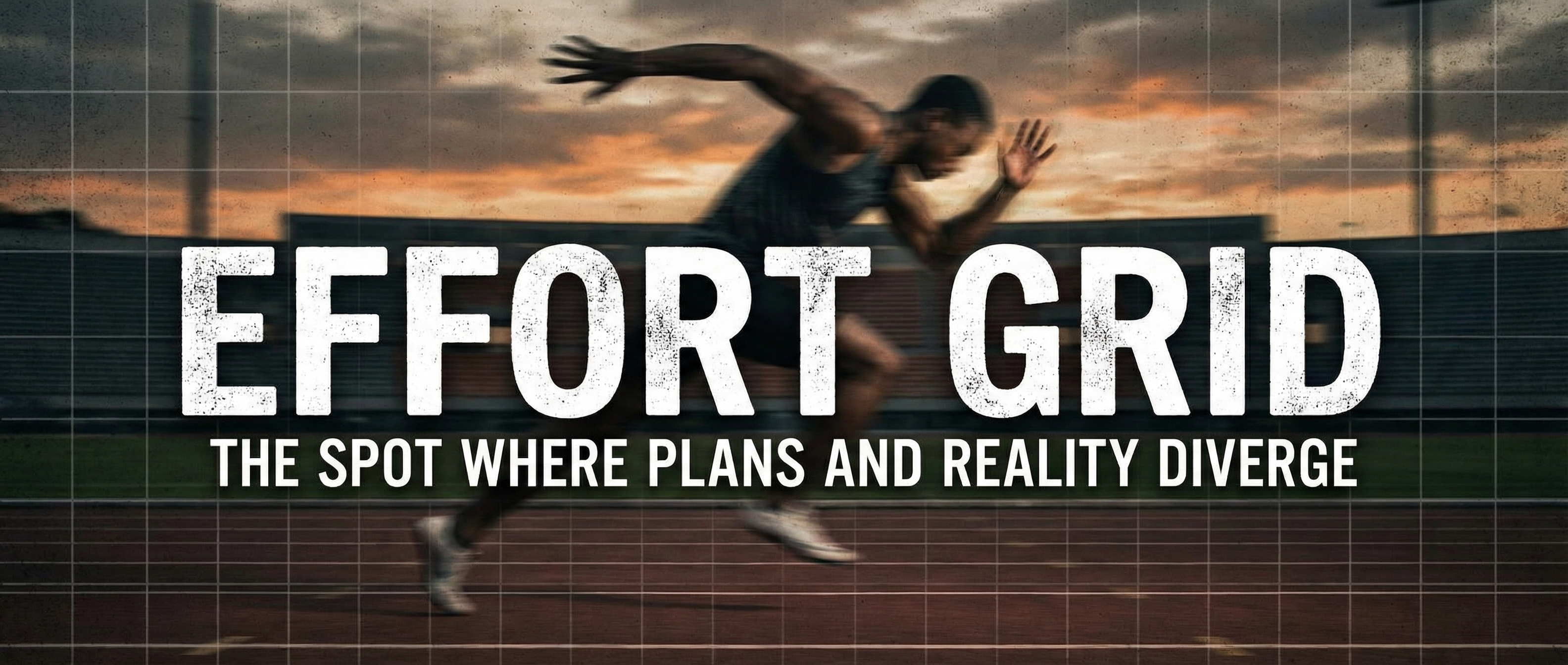 Athlete running on a track at sunset